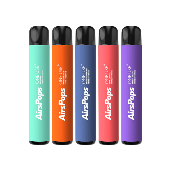 19mg AirsPops By Airscream One Use Disposable Vape Device 800 Puffs