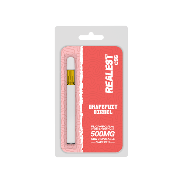 Realest CBG 500mg Flowform Wide Spectrum CBG Disposable Vape Pen 170 Puffs (BUY 1 GET 1 FREE)