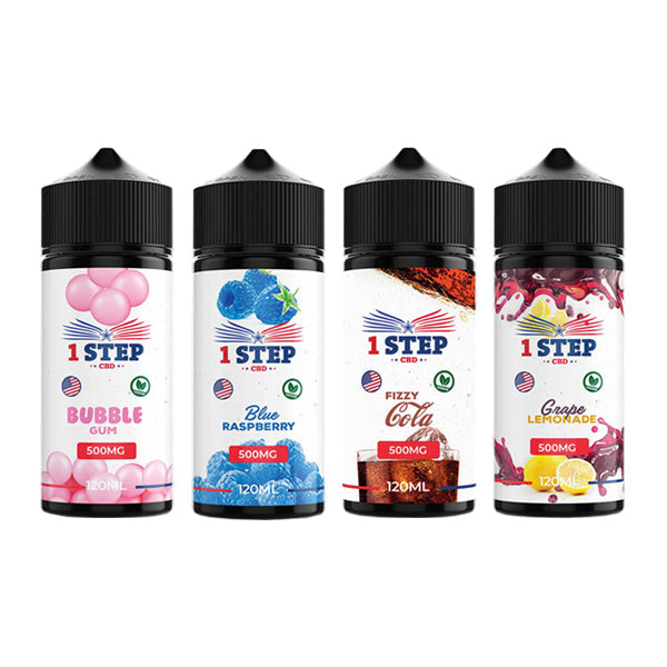 1 Step CBD 500mg CBD E-liquid 120ml (BUY 1 GET 1 FREE)