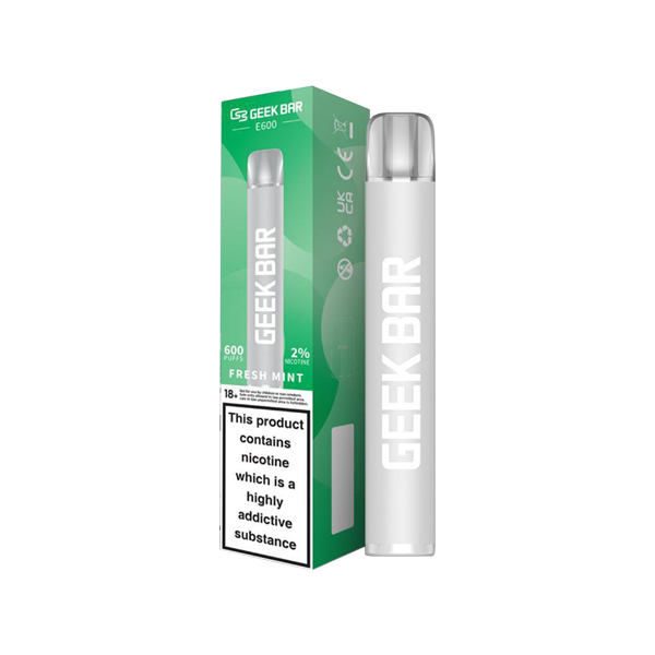 20mg Geekvape Geek Bar E600 Disposable Vape Device 600 Puffs