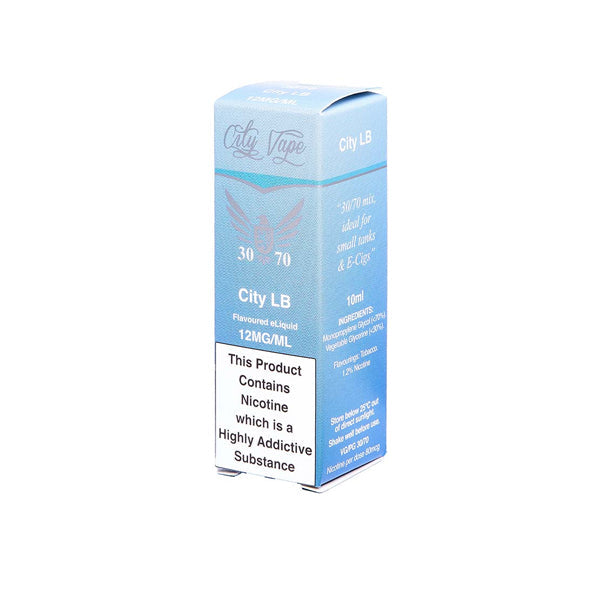 City Vape 12mg 10ml Flavoured E-liquid (30VG/70PG)